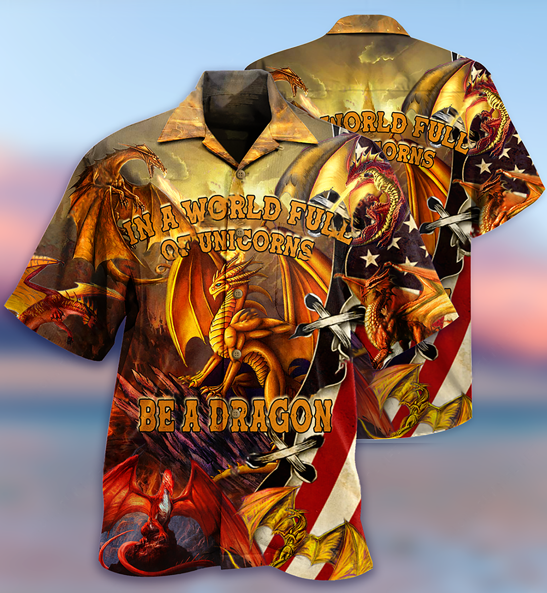 Dragon Full Unicon Hawaiian Shirt For Beach Parties And Weekend Getaways