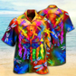 Colorful Dragon Dragonfly Hawaiian Shirt Artwork Detail For Tropical Trips And Casual Outings