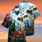 Vintage Dragon Forest Hawaiian Shirt Artwork Detail For Tropical Trips And Casual Outings