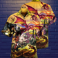 Dragon Fighting Knights Hawaiian Shirt Pattern Detail For Summer Holidays And Outdoor Fun