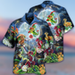 Floral Dragon Moon Hawaiian Shirt Design Detail For Sunny Adventures And Casual Wear