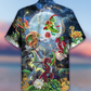 Floral Dragon Moon Hawaiian Shirt For Resort Getaways And Comfortable Summer Activities