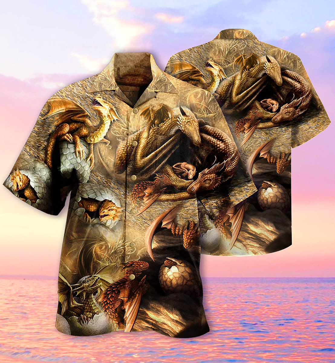 Dragon Hawaiian Shirt For Summer Events And Casual Outdoor Wear