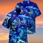 Blue Dragon Christmas Snow Theme Hawaiian Shirt Design Detail For Sunny Adventures And Casual Wear