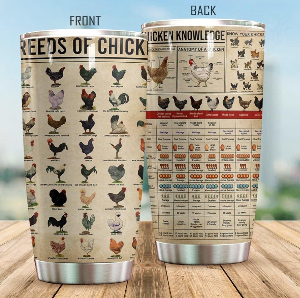 Farm Chicken 20 Oz Tumbler For Coffee Travel And Daily Drinks