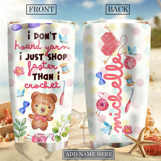Crochet Is My Life Personalized 20 Oz Tumbler For Coffee Travel And Daily Drinks