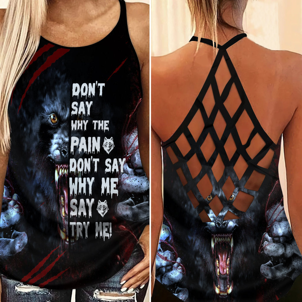 Wolf My Kindness Hollow Tank Top For Support Events And Casual Styling