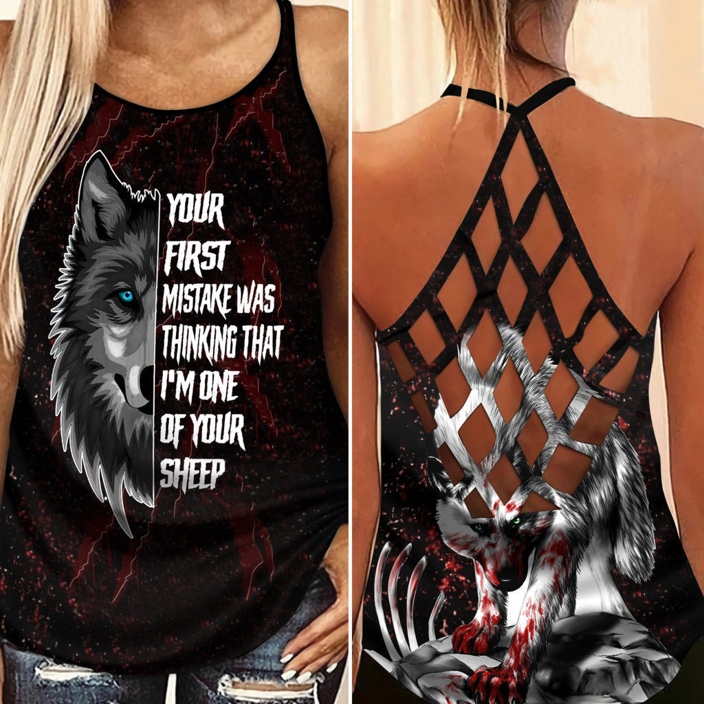 Wolf My Kindness Hollow Tank Top For Awareness Gatherings And Daily Wear