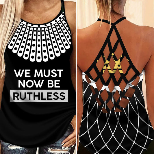 Courage And Conviction Hollow Tank Top For Yoga Practice And Vacation Outfits