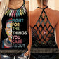 Courage And Conviction Hollow Tank Top For Fitness Sessions And Summer Events