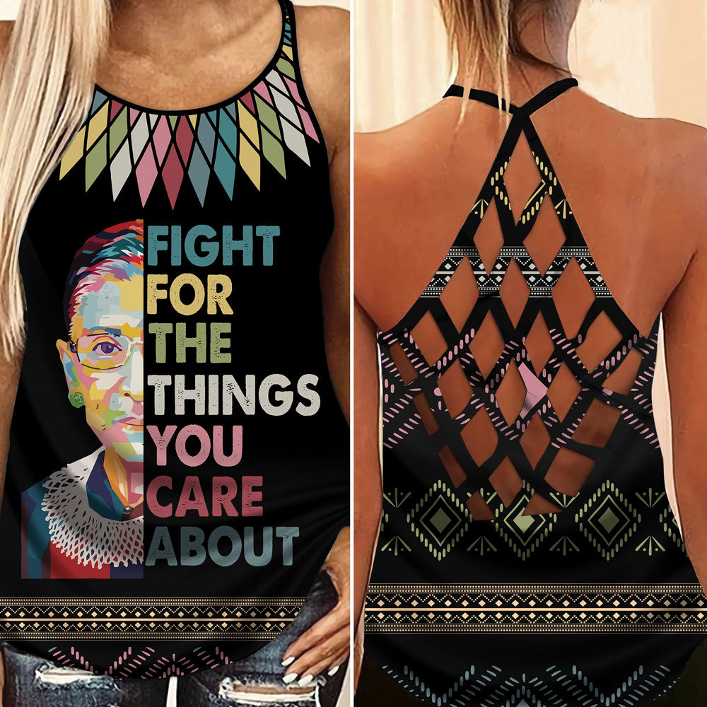 Courage And Conviction Hollow Tank Top For Fitness Sessions And Summer Events