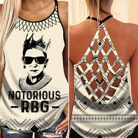 Courage And Conviction Hollow Tank Top For Studio Workouts And Casual Wear