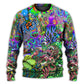 Hippie Octopus Music Ocean Sweater For Boho Festivals Weekend Trips And Relaxed Casual Styling
