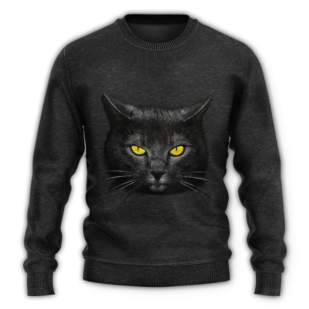 Cat Loves Dark Sweater For Animal Lovers Casual Wear Holidays And Thoughtful Gifting
