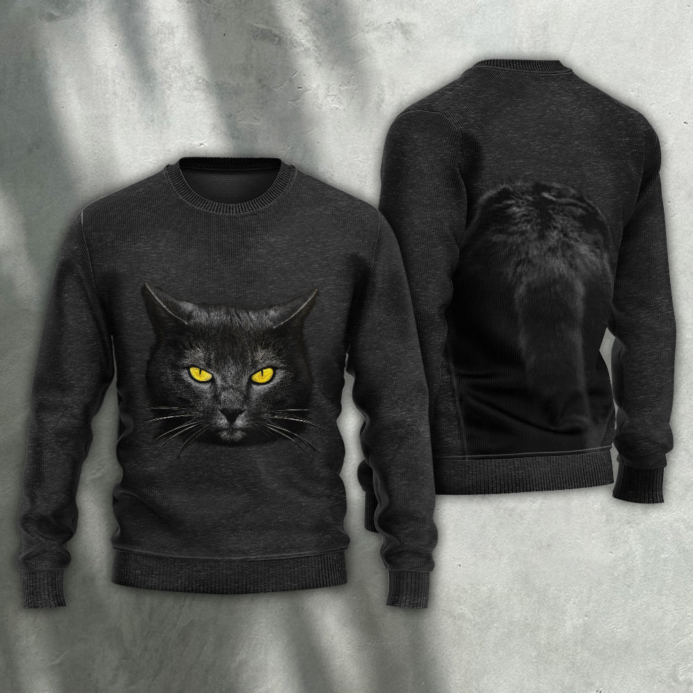 Cat Loves Dark Sweater For Animal Lovers Casual Wear Holidays And Thoughtful Gifting