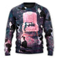 Cat On Pink Chair Sweater For Nature Inspired Fashion Events And Relaxed Everyday Comfort