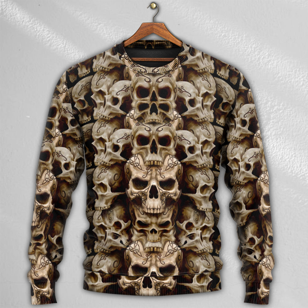 Skull Inner Darkness Sweater For Alternative Outfits Seasonal Events And Everyday Comfort