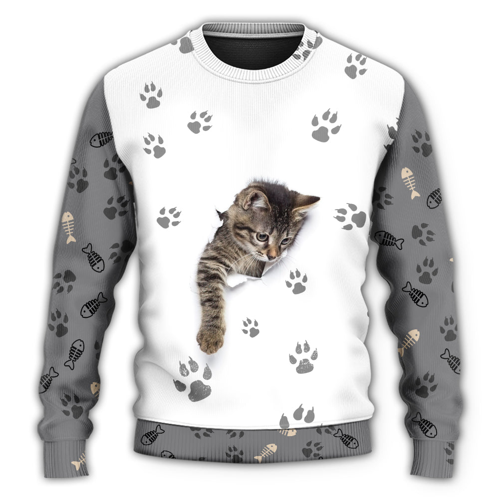 Little Baby Cat Soul Sweater For Animal Lovers Casual Wear Holidays And Thoughtful Gifting