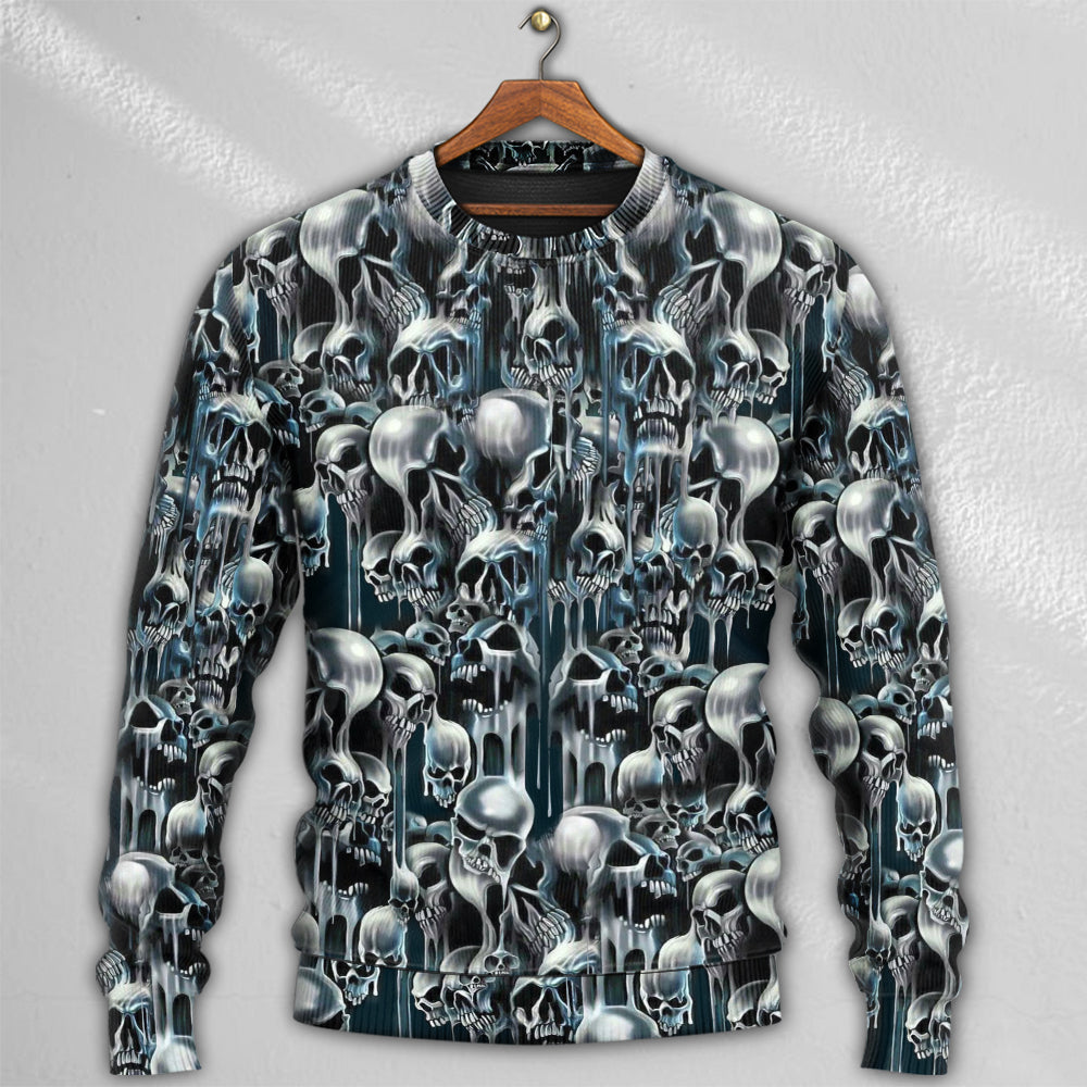 Skull Heat Energy Sweater For Art Fans Travel Parties And Distinctive Casual Style