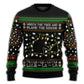 Black Cat Tree Mishap Funny Christmas Sweater For Festive Family Events Casual Wear And Holiday Gift Giving