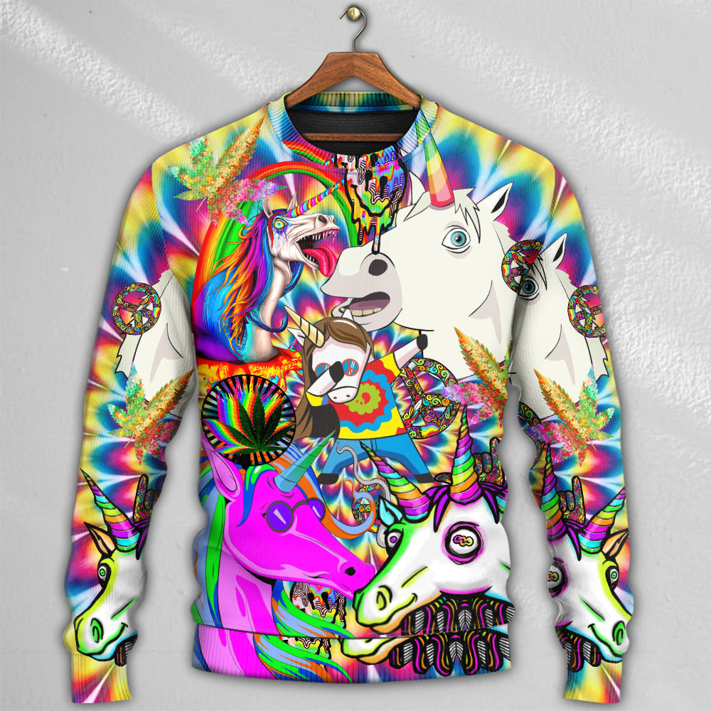 Hippie Unicorn Dream For Wonderland Sweater For Festival Adventures Vacations And Relaxed Daily Styling