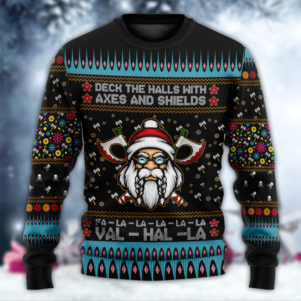 Viking Christmas Festive Hall Decorations Sweater For Festive Family Events Casual Wear And Holiday Gift Giving