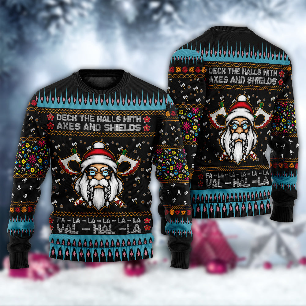 Viking Christmas Festive Hall Decorations Sweater For Festive Family Events Casual Wear And Holiday Gift Giving