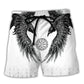 Viking Runic Raven Scandinavian Beach Shorts Print View For Coastal Escapes And Casual Outings