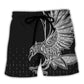 Viking Raven Victory Symbol Beach Shorts Artwork View For Seaside Trips And Casual Style