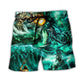 Mythic Sea God Ocean Power Beach Shorts Design View For Comfortable Resort And Beach Styling