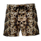 Dark Skull Inner Thoughts Beach Shorts Graphic Detail For Resort Trips And Casual Outings