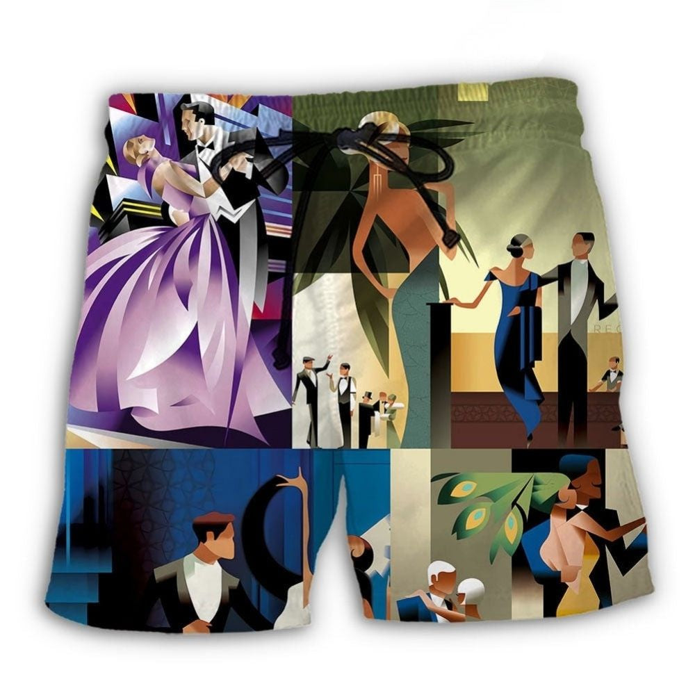 Ballroom Dance Elegant Beach Shorts For Warm Weather Travel And Everyday Comfort