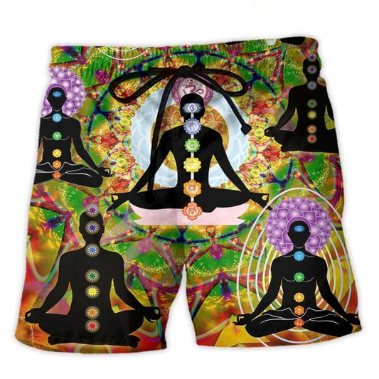 Yoga Wonderful Life Balance Beach Shorts Design Detail For Casual Warm Weather Outfits