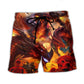 Red Dragon Skull Fire Fantasy Beach Shorts For Resort Travel And Thoughtful Summer Gifting