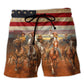 Happy Cowboy Independence Day Beach Shorts For Outdoor Adventures And Thoughtful Seasonal Gifts