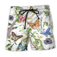 Butterfly Floral Beauty Beach Shorts Pattern View For Coastal Holidays And Casual Activities