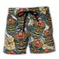 Tiki Tribal Mask Tropical Leaves Beach Shorts For Outdoor Adventures And Thoughtful Seasonal Gifts