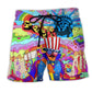Hippie Independence Day Freedom Beach Shorts For Tropical Getaways And Weekend Adventures