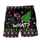 Ugly Funny Cat Christmas Tree Chaos Beach Shorts For Beach Trips And Relaxed Vacation Styling