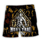 Muay Thai Power And Strength Beach Shorts Pattern Detail For Sunny Outdoor Activities