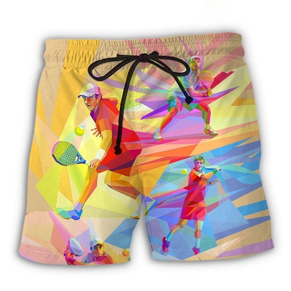 Tennis Beautiful Sport Beach Shorts Pattern View For Vacation Travel And Outdoor Fun