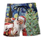 Christmas Secret Gift Surprise Beach Shorts Pattern View For Vacation Travel And Outdoor Fun
