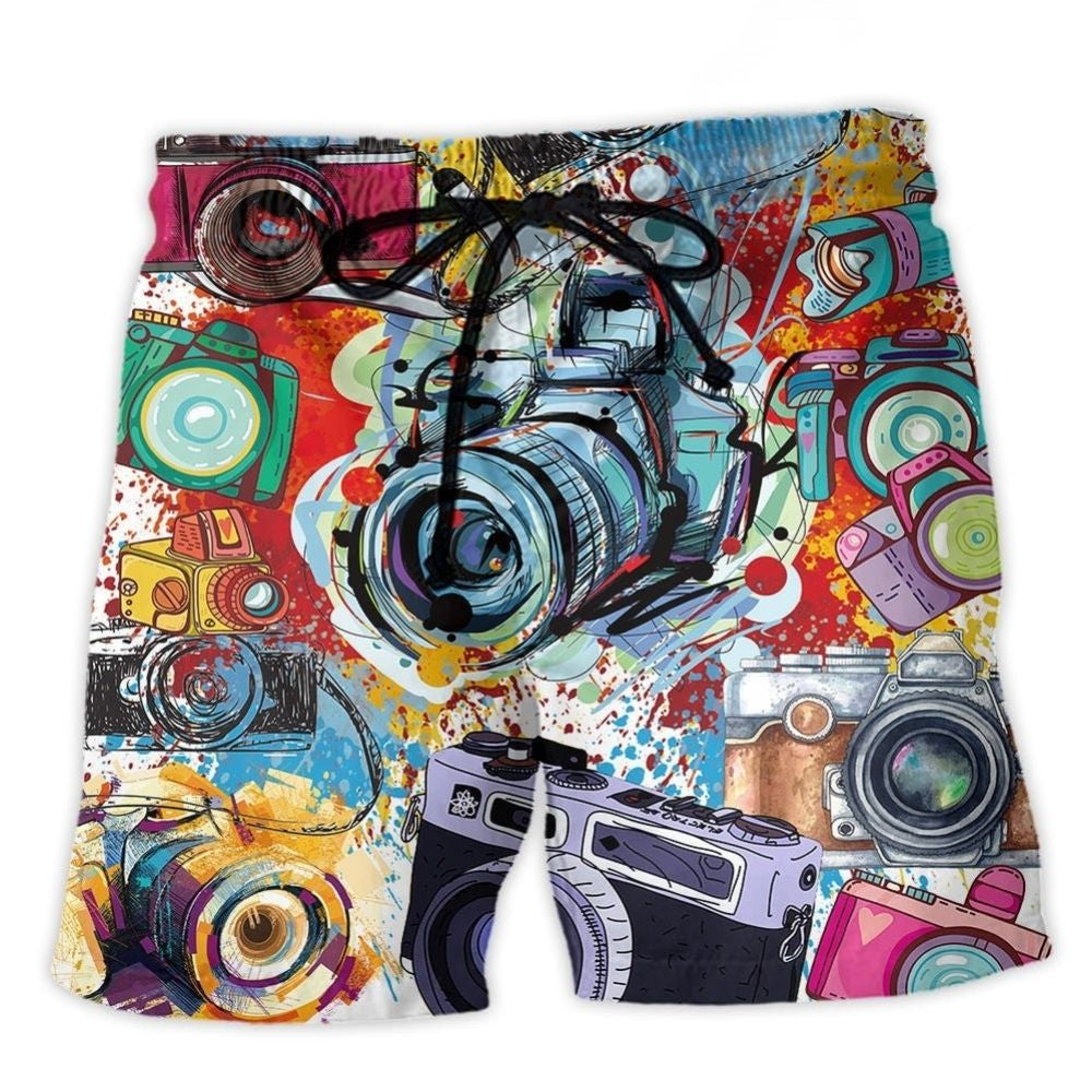 Camera World Of Photography Beach Shorts For Sunny Holidays And Comfortable Daily Styling