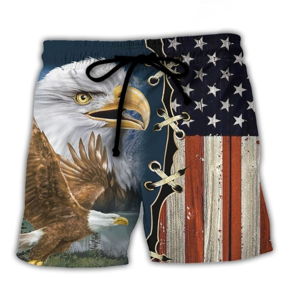 American Eagle Faith Wildlife Beach Shorts Pattern Detail For Relaxed Warm Weather Outfits