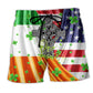 Irish Independence Day Celebration Beach Shorts Design Detail For Weekend Getaways And Beach Days