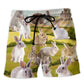 Rabbit In A Wonderful Garden Beach Shorts For Coastal Adventures And Relaxed Summer Wear