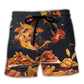 Chicken Wings Fast Food Beach Shorts Design View For Comfortable Resort And Beach Styling