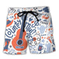 Country Guitar Music Festival Vibes Beach Shorts Pattern View For Coastal Holidays And Casual Activities
