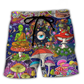 Hippie Mushroom Alien Colorful Beach Shorts For Coastal Adventures And Relaxed Summer Wear