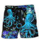 Octopus With Flowers Beautiful Day Beach Shorts For Outdoor Adventures And Thoughtful Seasonal Gifts